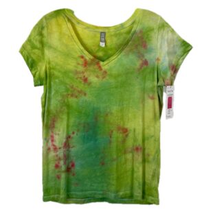 Playful V-Neck Tee 25-124 in Womens size M