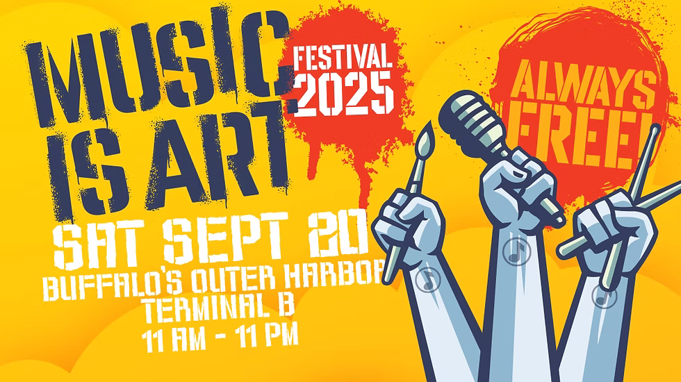 Music is Art festival 2025 is happening on September 20 at Buffalo's Outer Harbor